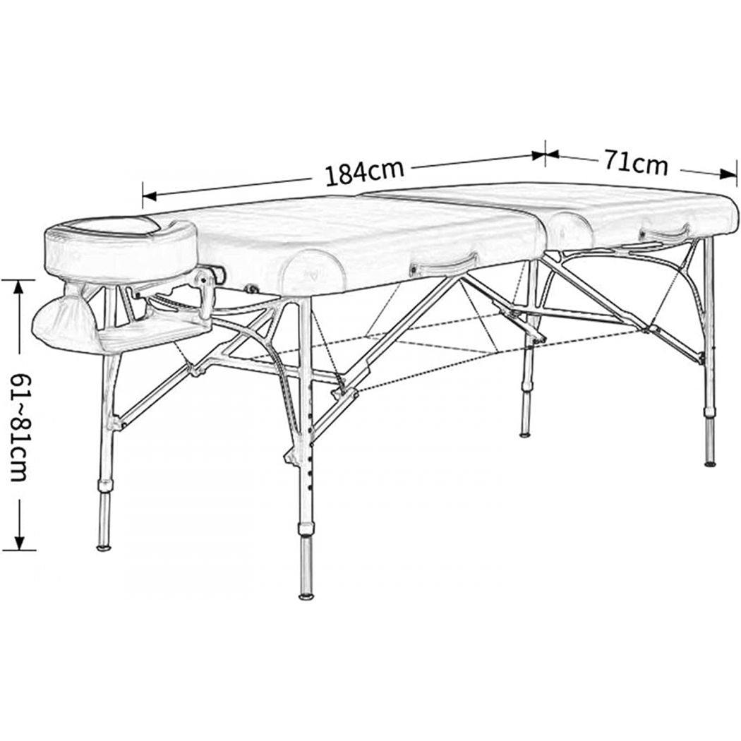 Beauty Salon Adjustable 2 Folding Massage Salon Table